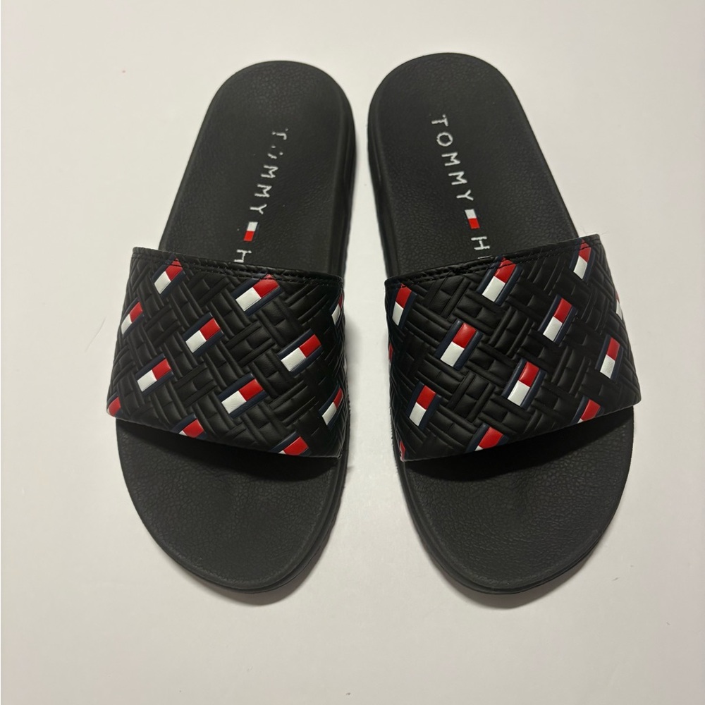 Tommy‎ Hilfiger Boys Black Slides